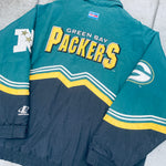 Green Bay Packers: 1990's Logo Athletic Diamond Spike Fullzip Proline Jacket (XL/XXL)