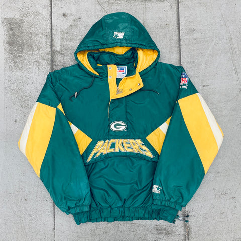 Green Bay Packers: 1990's 1/4 Zip Proline Starter Breakaway Jacket (XXL)