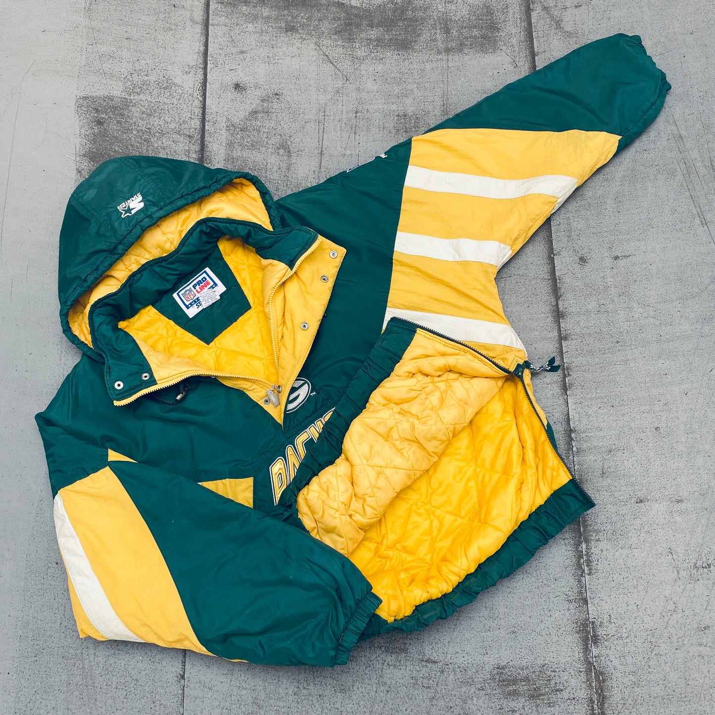 Green Bay Packers: 1990's 1/4 Zip Proline Starter Breakaway Jacket (XXL)