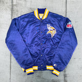Minnesota Vikings: 1980's Satin Proline Starter Bomber Jacket (L)