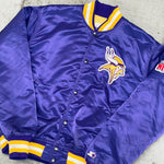 Minnesota Vikings: 1980's Satin Proline Starter Bomber Jacket (L)