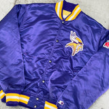 Minnesota Vikings: 1980's Satin Proline Starter Bomber Jacket (L)