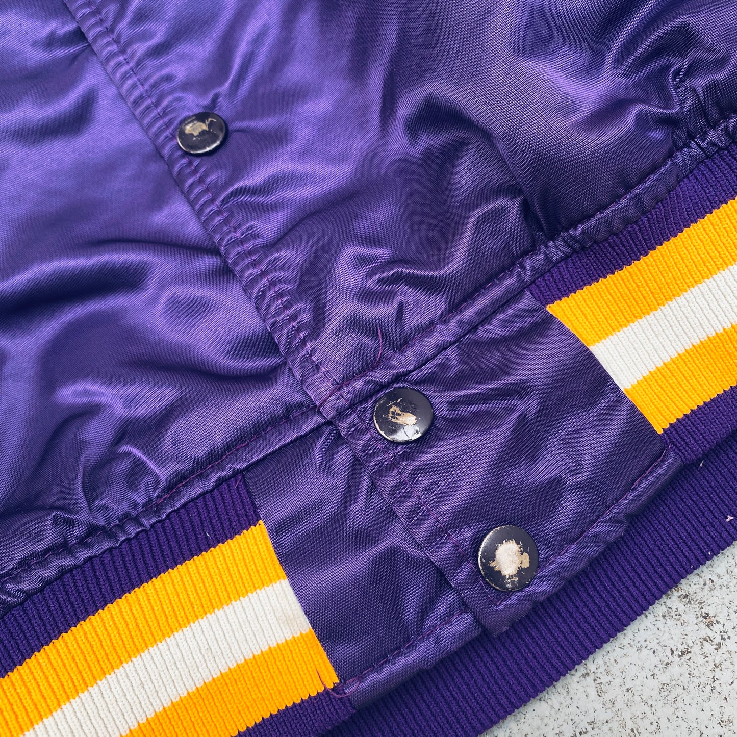 Minnesota Vikings: 1980's Satin Proline Starter Bomber Jacket (L)