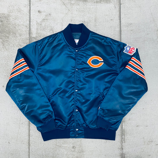 Chicago Bears: 1980's Satin "The Ditka" Proline Starter Bomber Jacket (XL)