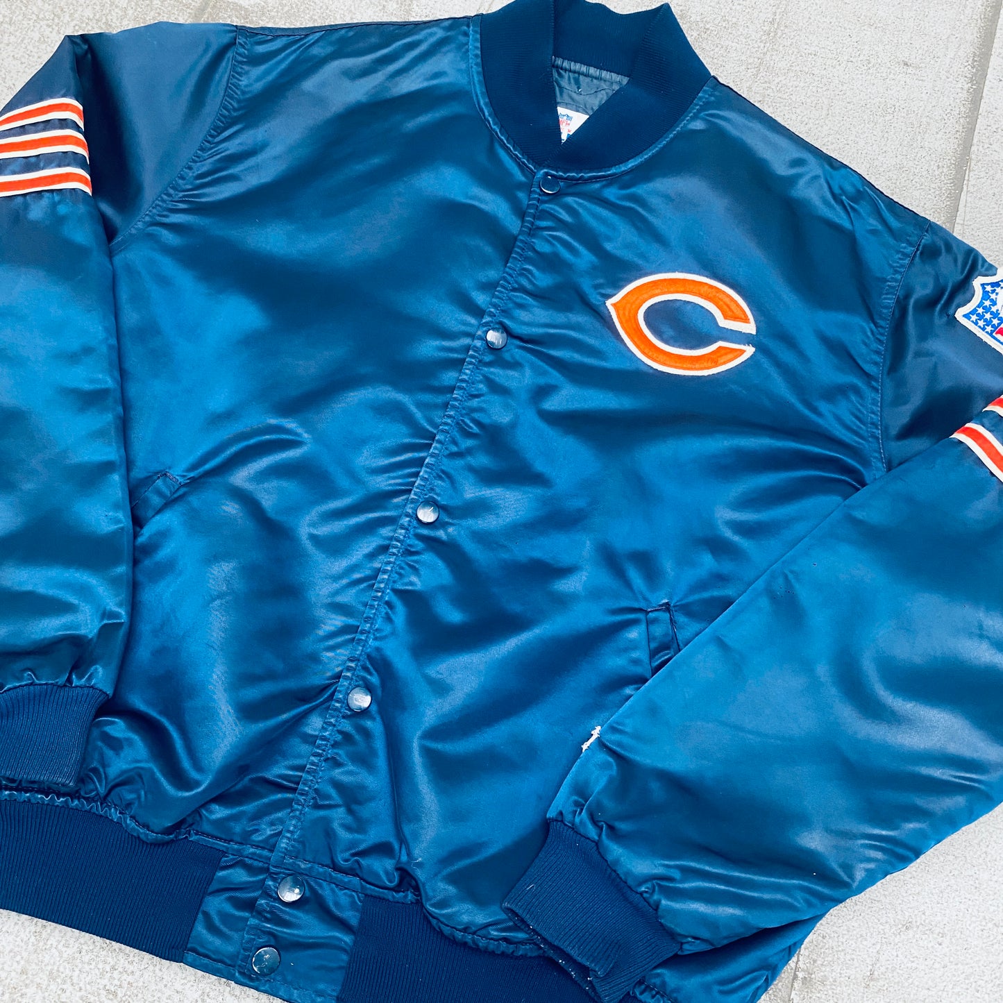 Chicago Bears: 1980's Satin "The Ditka" Proline Starter Bomber Jacket (XL)