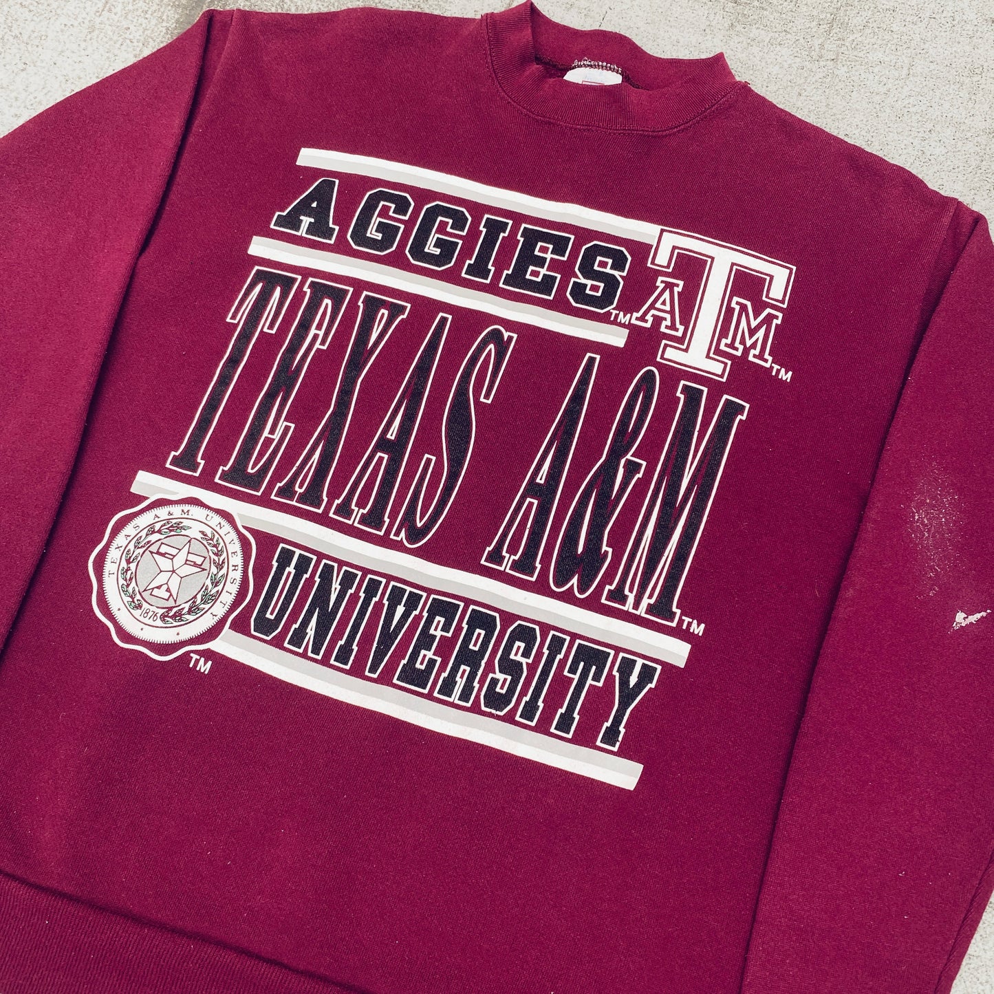 Texas A&M Aggies: 1990's Graphic Spellout Sweat (S)