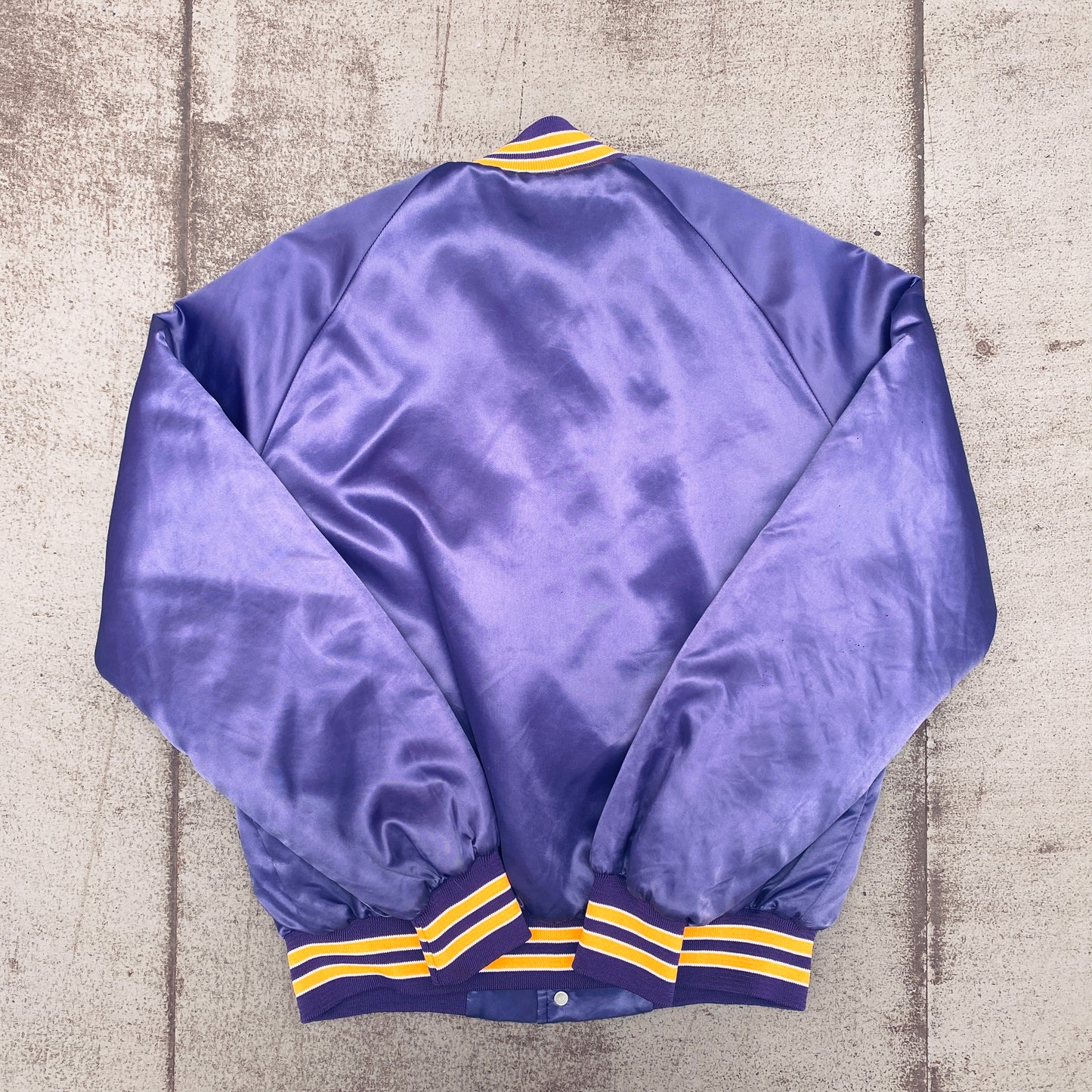 Minnesota Vikings: 1990's Chalk Line Satin Starter Bomber Jacket (M)