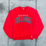 Georgia Bulldogs: 1990's Russell Athletic Stitched Spellout Sweat (L)