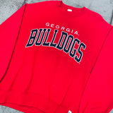 Georgia Bulldogs: 1990's Russell Athletic Stitched Spellout Sweat (L)
