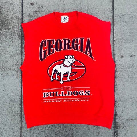 Georgia Bulldogs: 1990's Graphic Spellout "Gun Show" Sweat (L/XL)