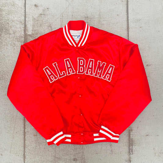 Alabama Crimson Tide: 1990's Swingster Satin Stitched Spellout Bomber Jacket (L)