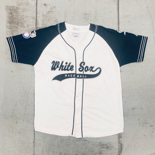 Chicago White Sox: 1990's Stitched Script Spellout Starter Baseball Jersey (XL)