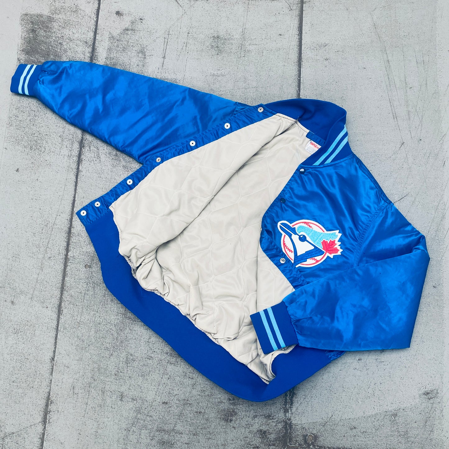 Toronto Blue Jays: 1987 Wilson Satin Team Issued Bomber Jacket (L)