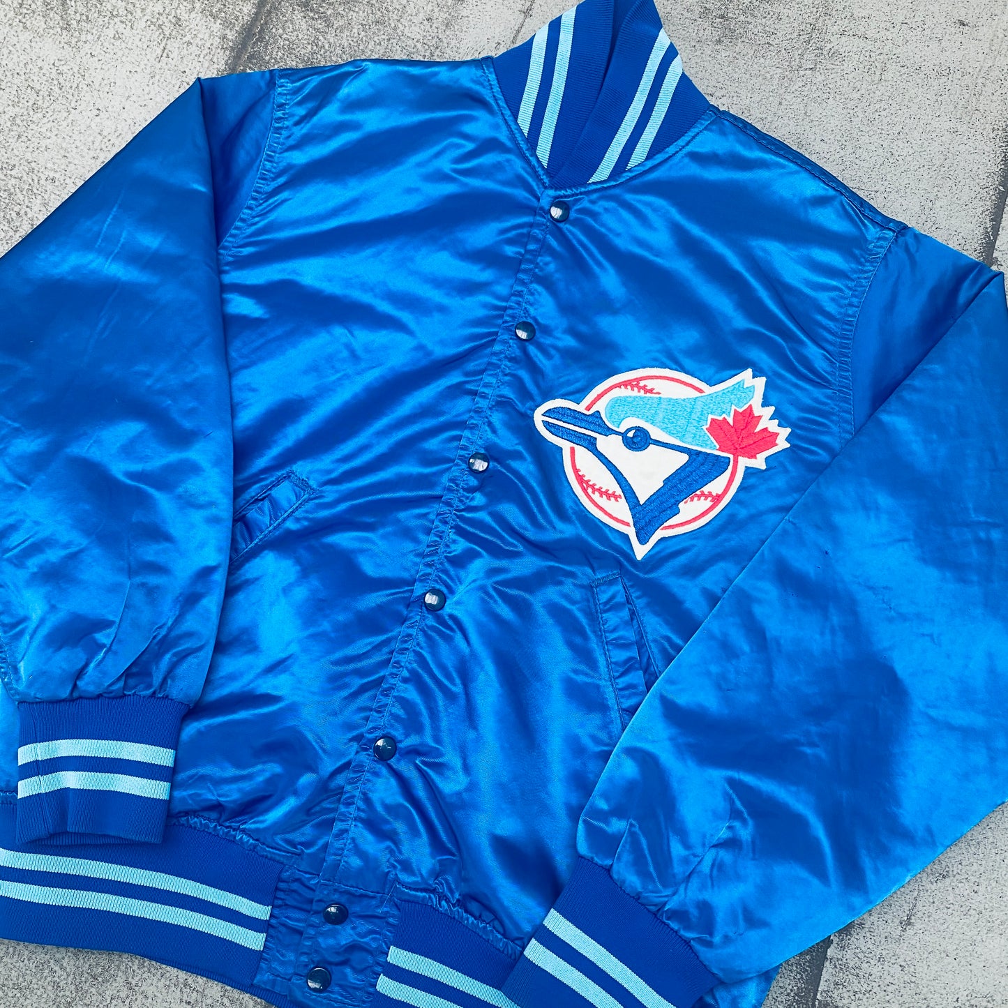 Toronto Blue Jays: 1987 Wilson Satin Team Issued Bomber Jacket (L)