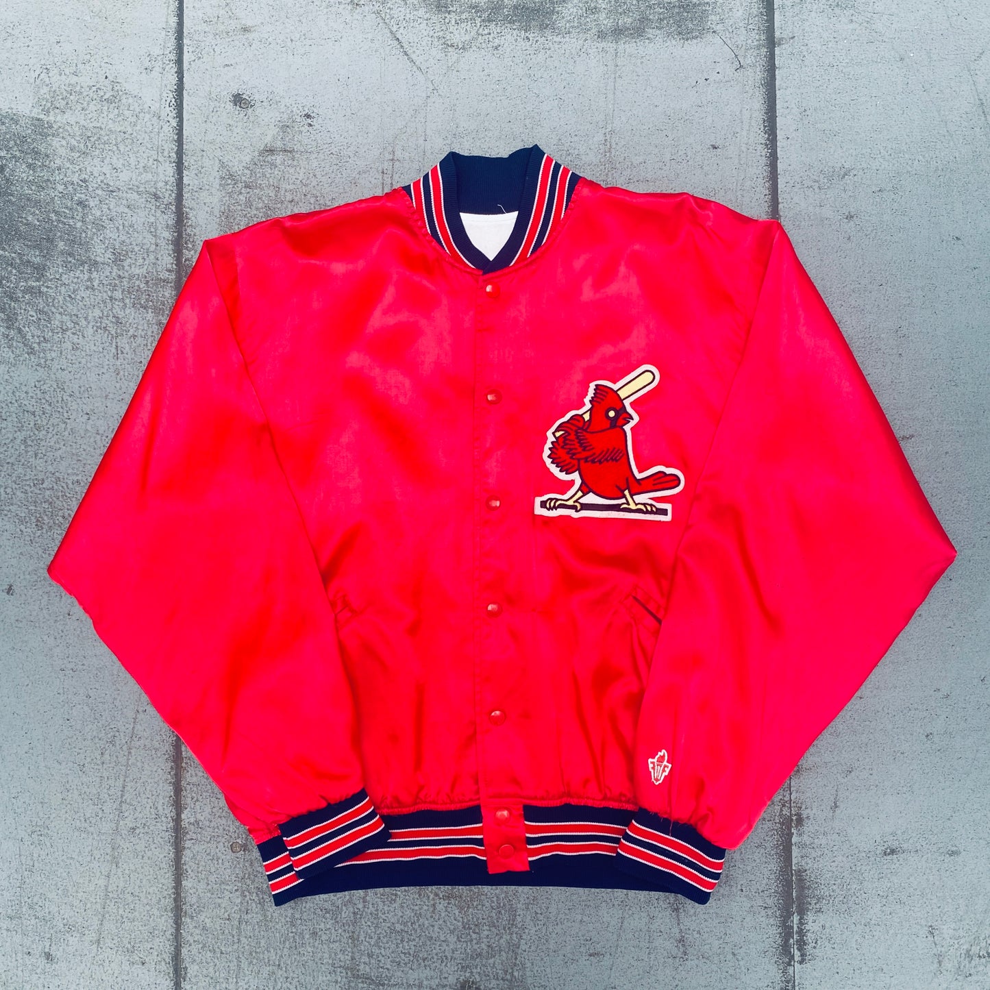 St. Louis Cardinals: 1980's Satin Lightweight Bomber Jacket (L/XL)