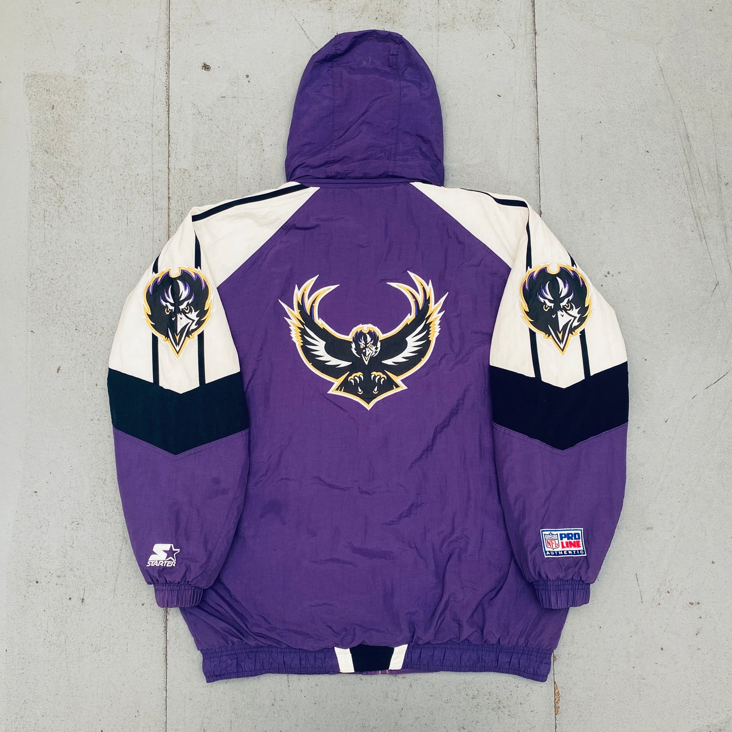 Baltimore Ravens: 1996 Old Logo Fullzip Proline Starter Jacket (L)