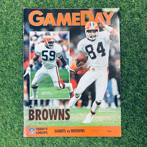 Game Day Program. Giants vs Browns September 22, 1991