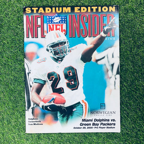 NFL Insider Magazine. Miami Dolphins vs Green Bay Packers, October, 2000