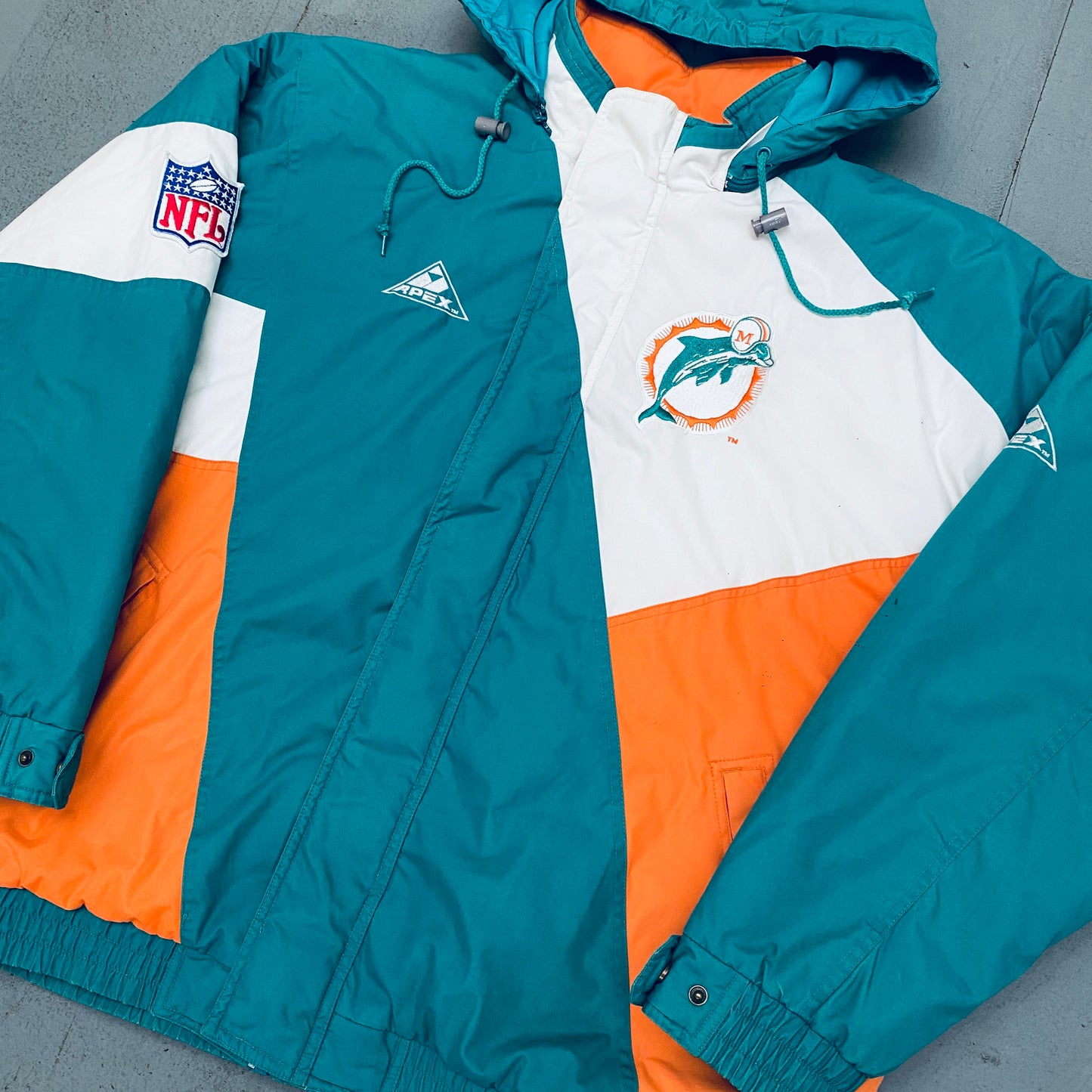 Miami Dolphins: 1990's Apex One Fullzip Proline Jacket (XL)