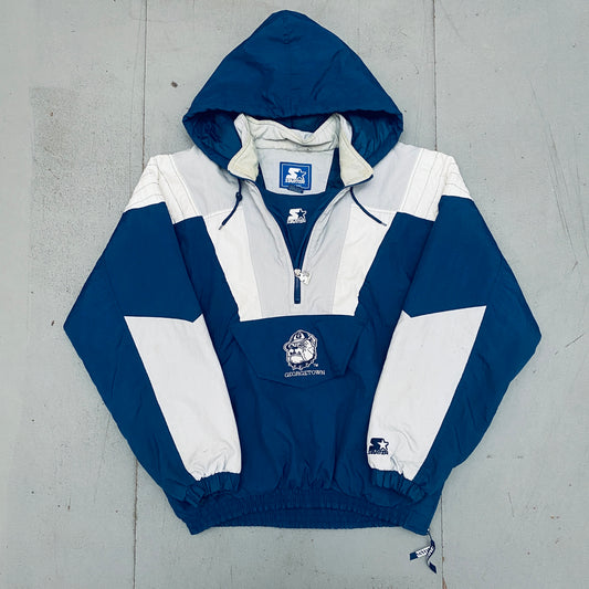 Georgetown Hoyas: 1990's 1/4 Zip Breakaway Starter Jacket (XL)