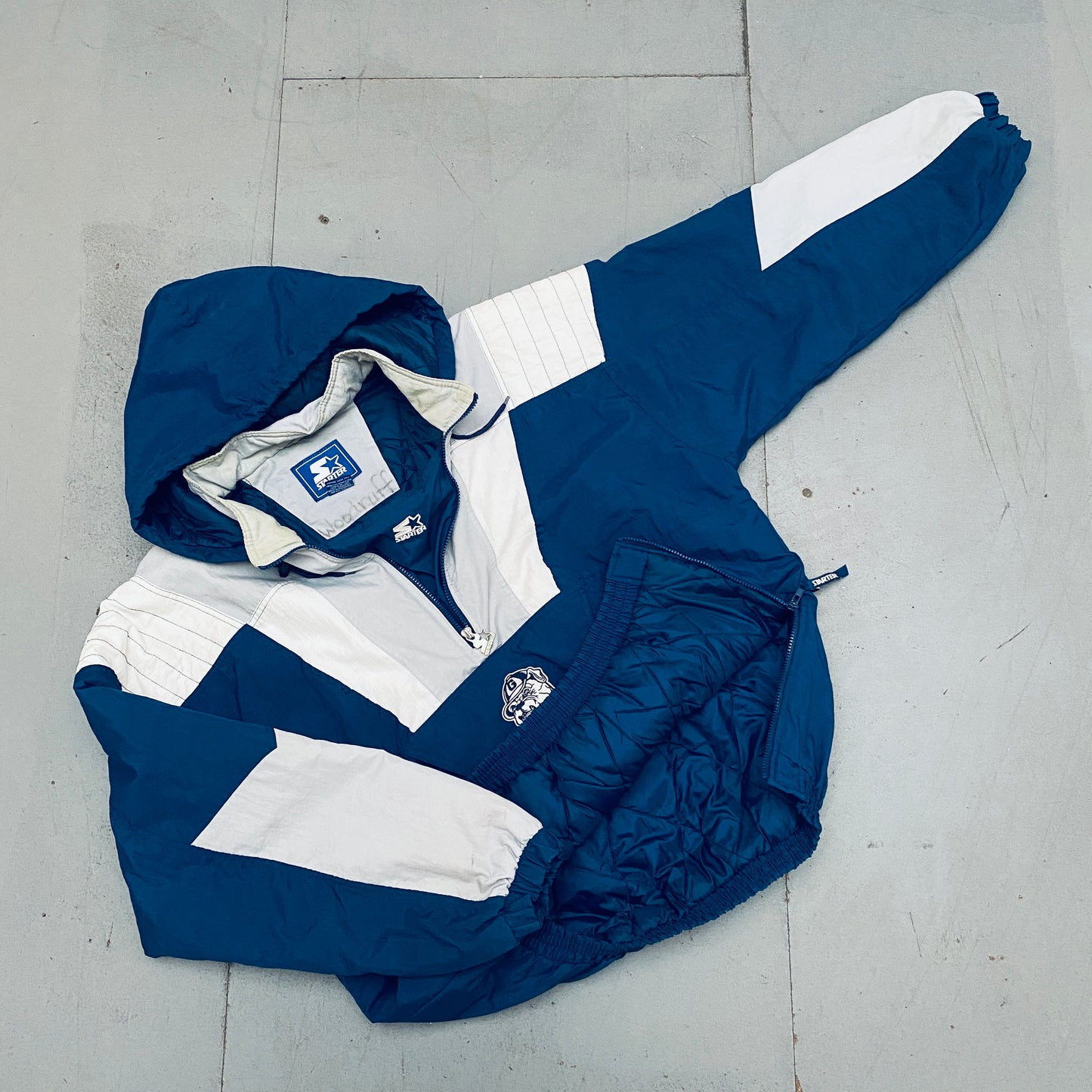 Georgetown Hoyas: 1990's 1/4 Zip Breakaway Starter Jacket (XL)