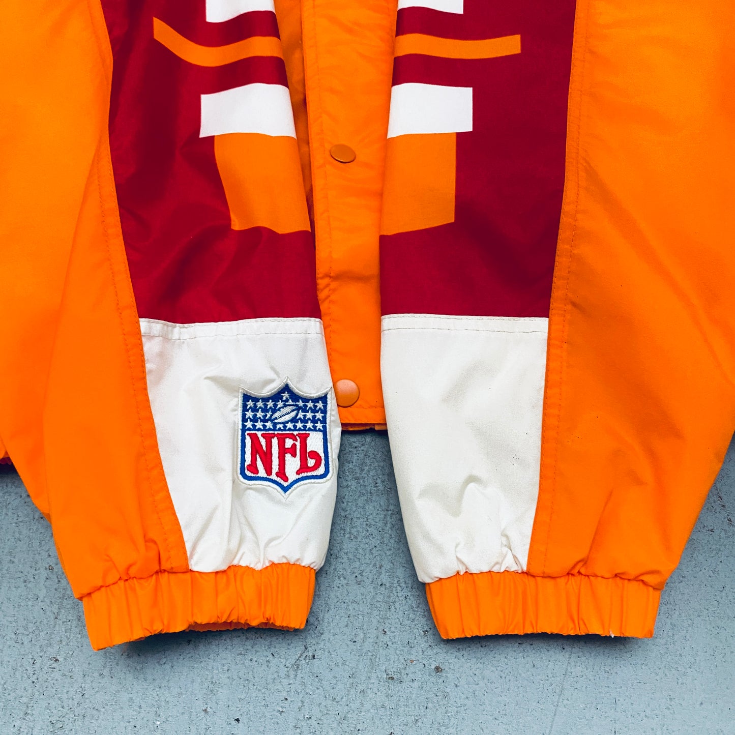 Tampa Bay Buccaneers: 1990's Reebok Creamsicle Proline Fullzip Windbreaker (L)