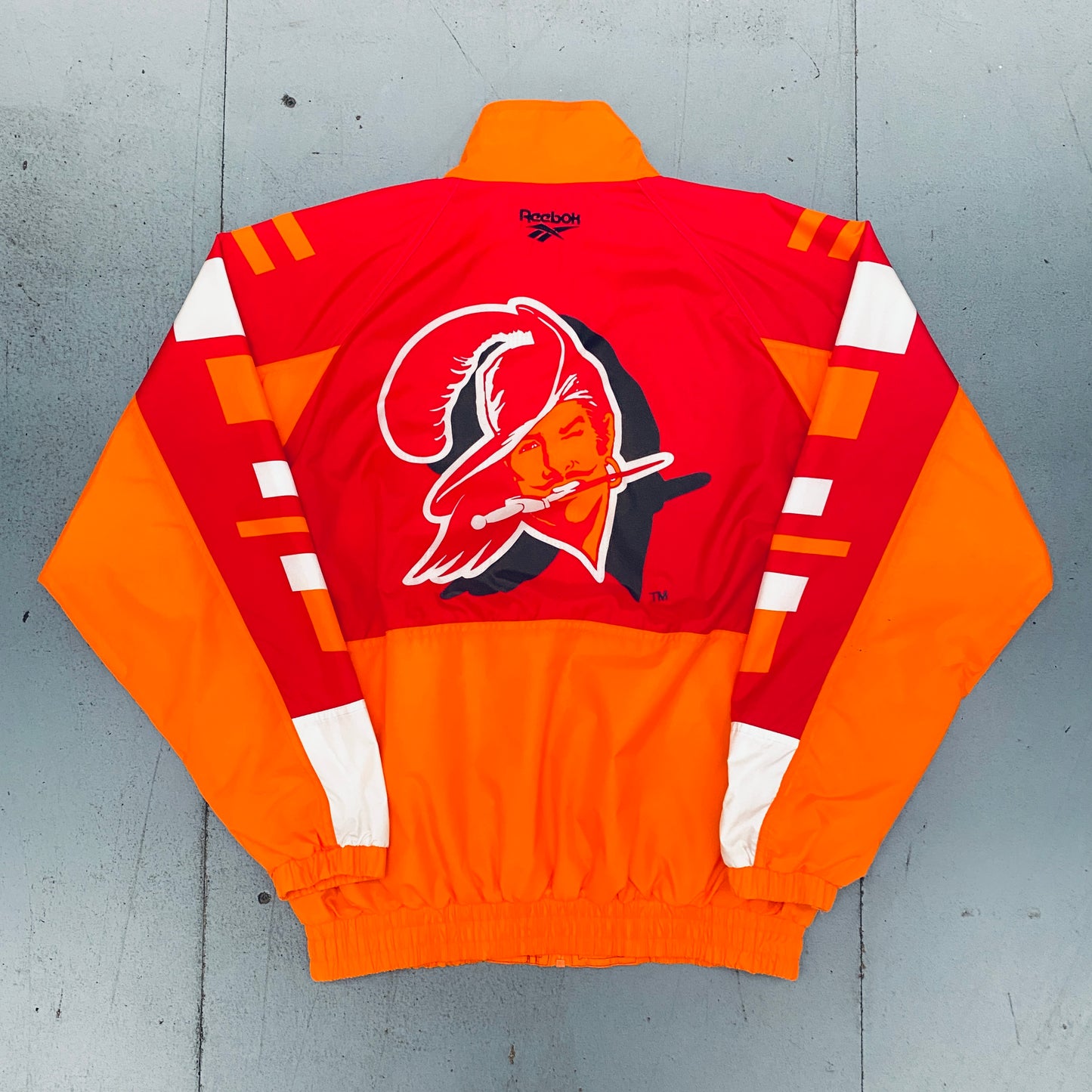 Tampa Bay Buccaneers: 1990's Reebok Creamsicle Proline Fullzip Windbreaker (L)