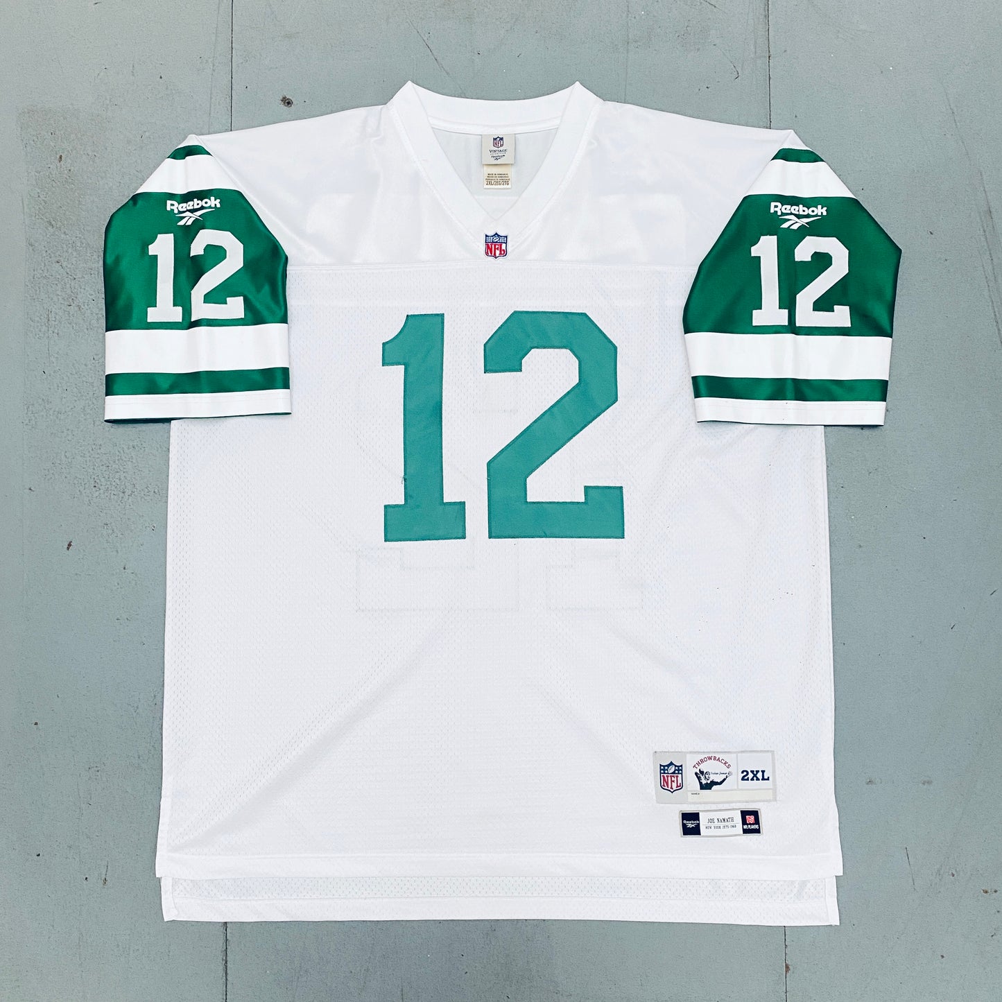 New York Jets: Joe Namath 1968 Throwback Jersey - Stitched (XXL)