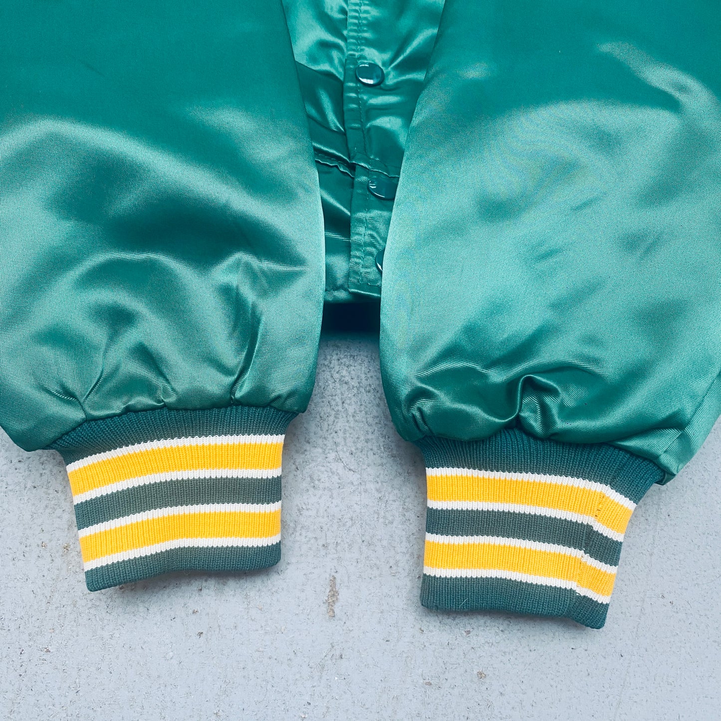 Oakland Athletics: 1980's Satin Starter Bomber Jacket (XL)