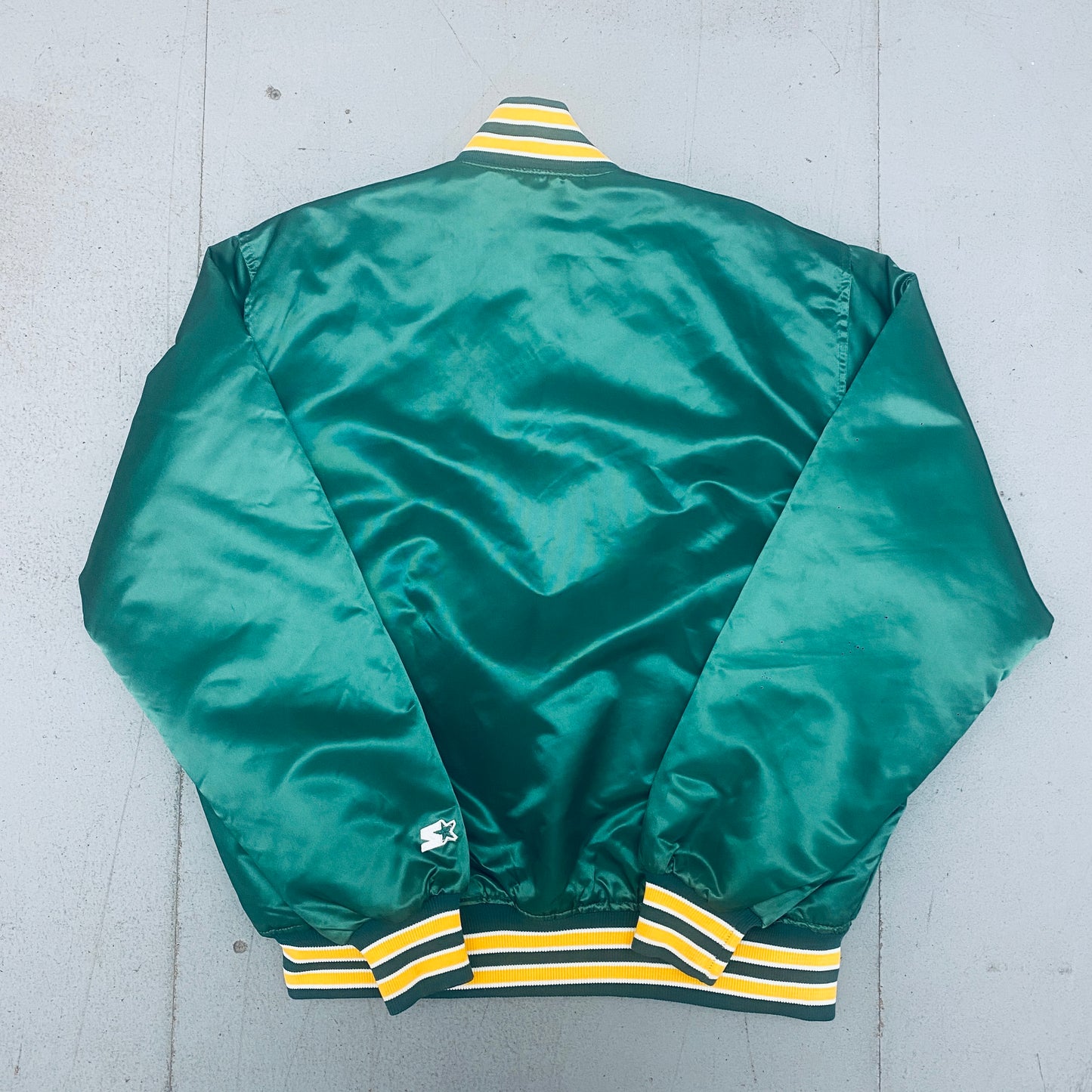 Oakland Athletics: 1980's Satin Starter Bomber Jacket (XL)