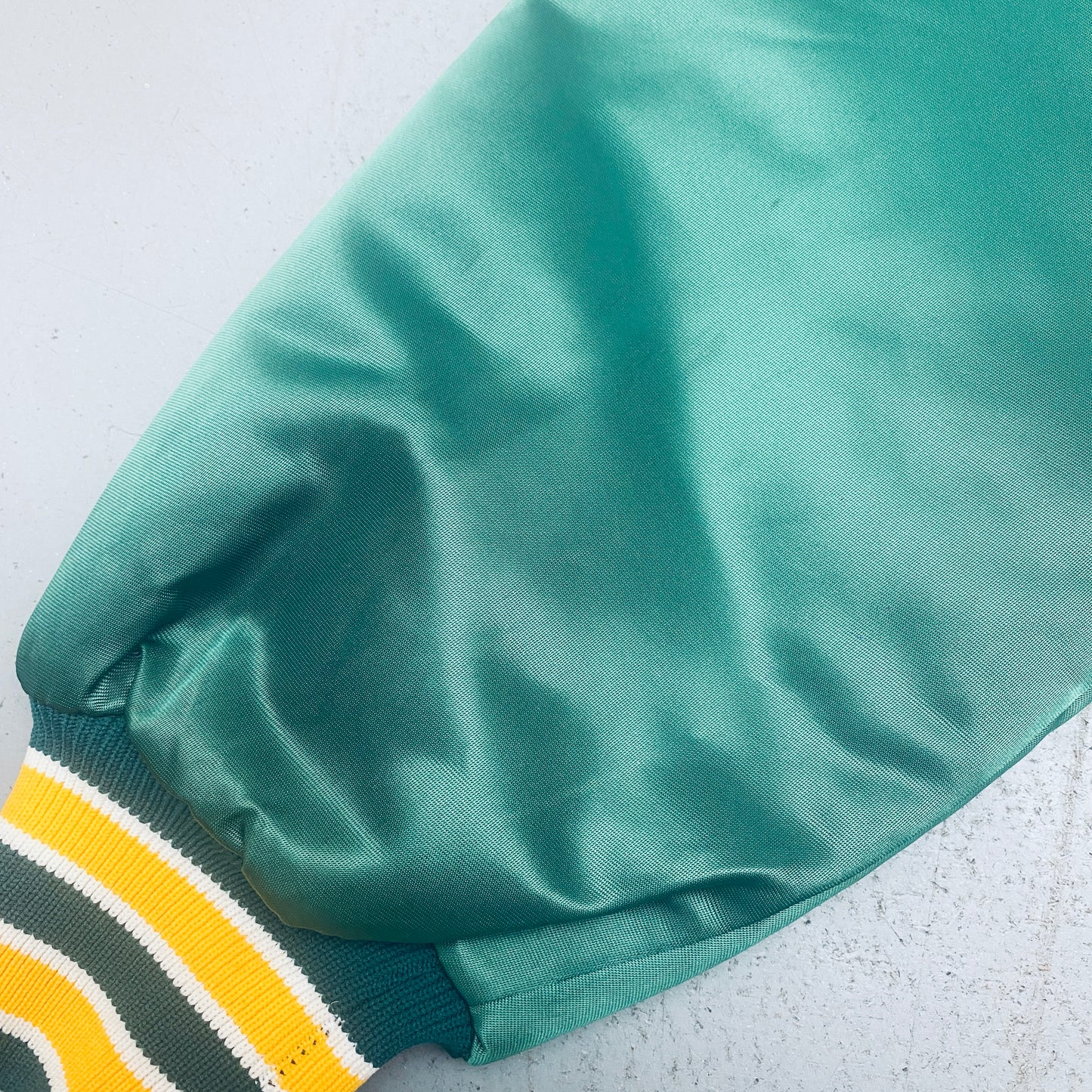 Oakland Athletics: 1980's Satin Starter Bomber Jacket (XL)