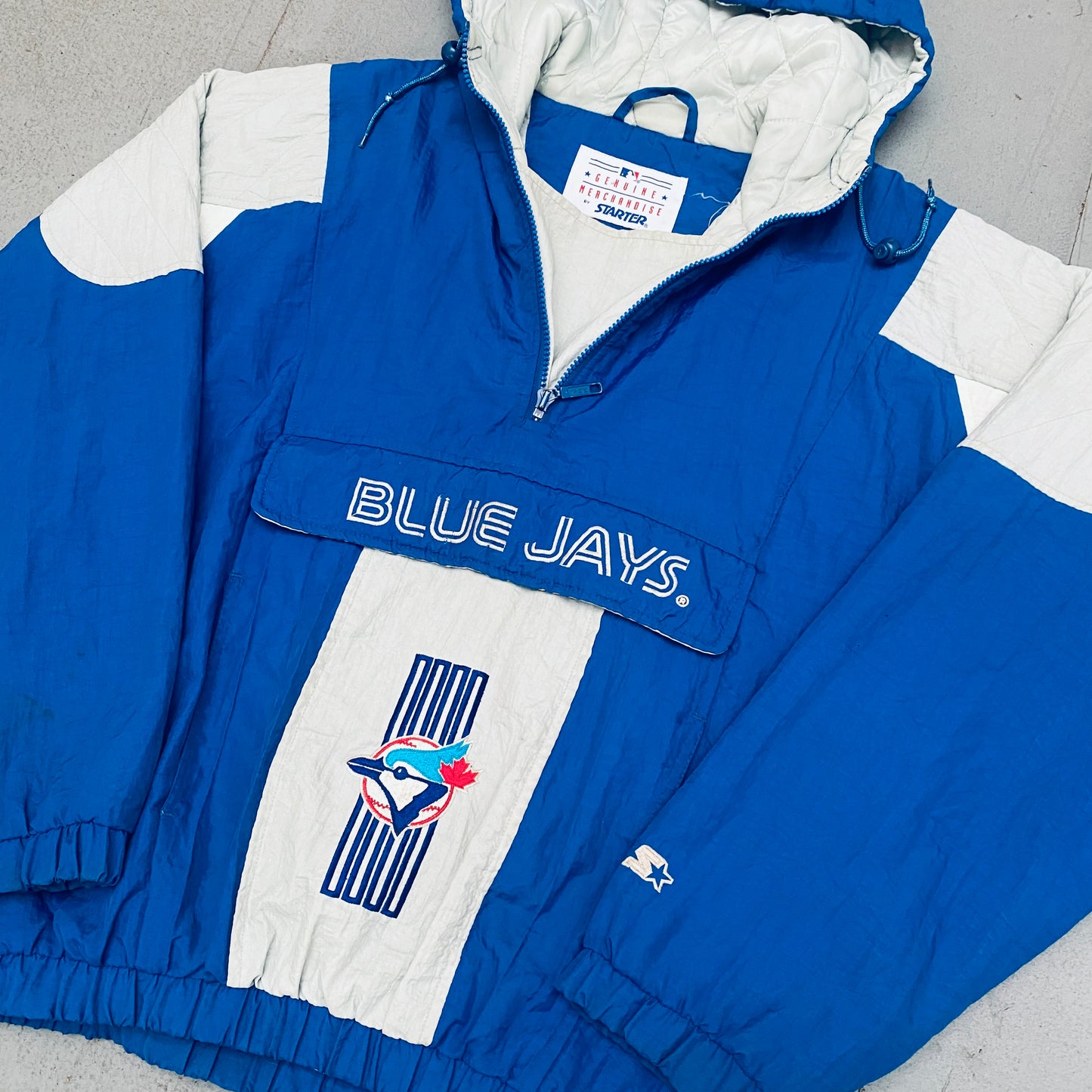 Toronto Blue Jays: 1990's 1/4 Zip Starter Breakaway Jacket (S/M)