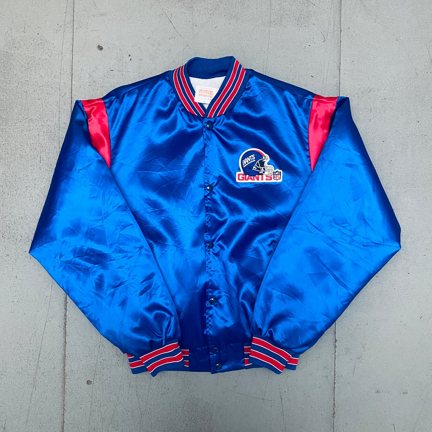 New York Giants: 1980's Satin Bomber Jacket (L/XL)