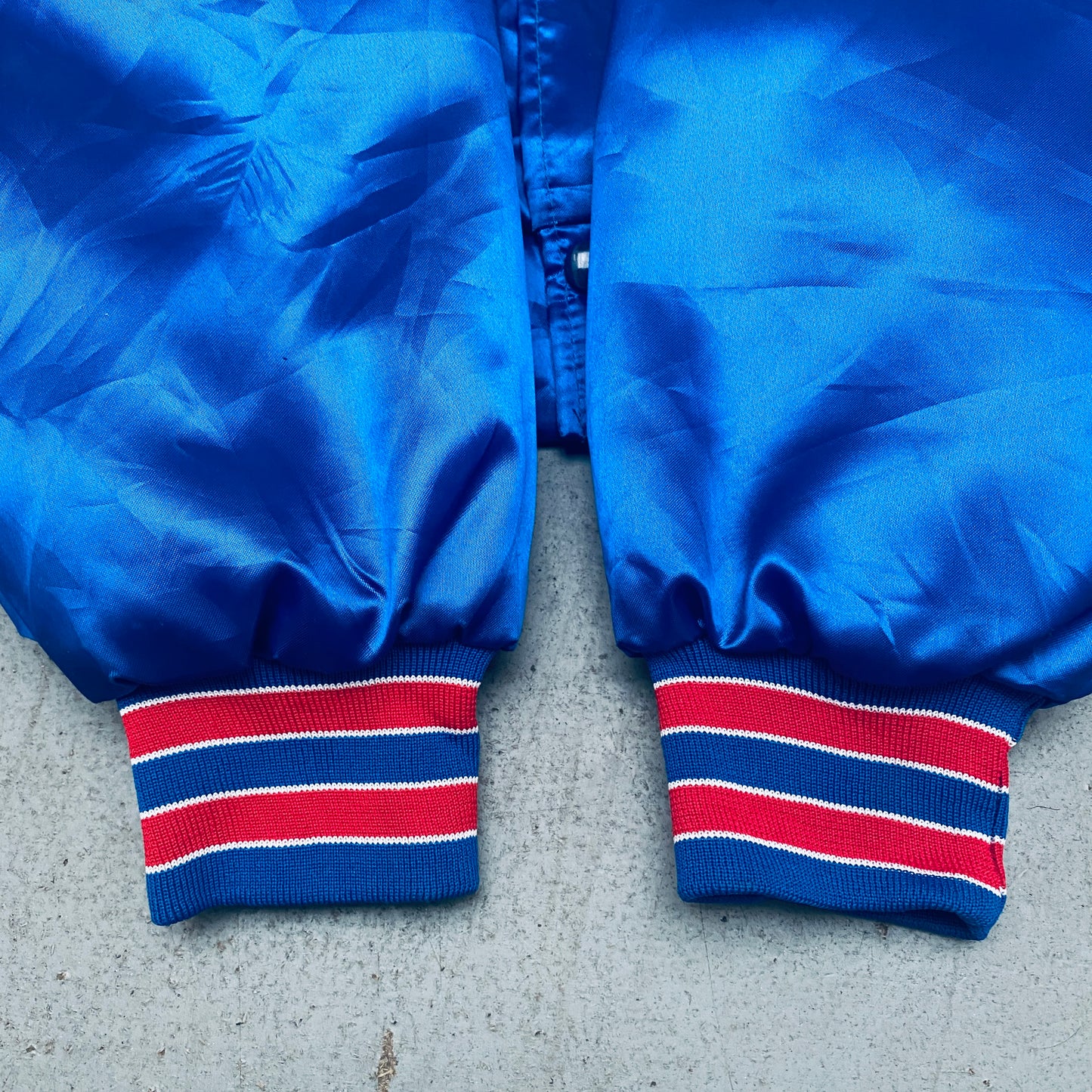 New York Giants: 1980's Satin Bomber Jacket (L/XL)