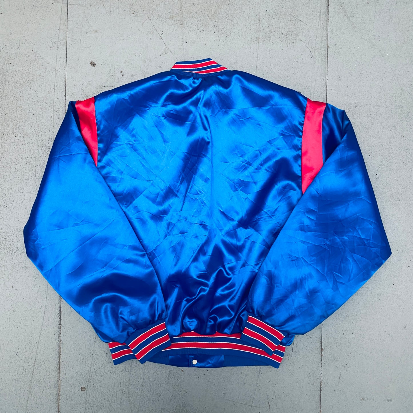 New York Giants: 1980's Satin Bomber Jacket (L/XL)