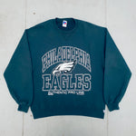 Philadelphia Eagles: 1996 Russell Athletic Graphic Spellout Proline Sweat (L)