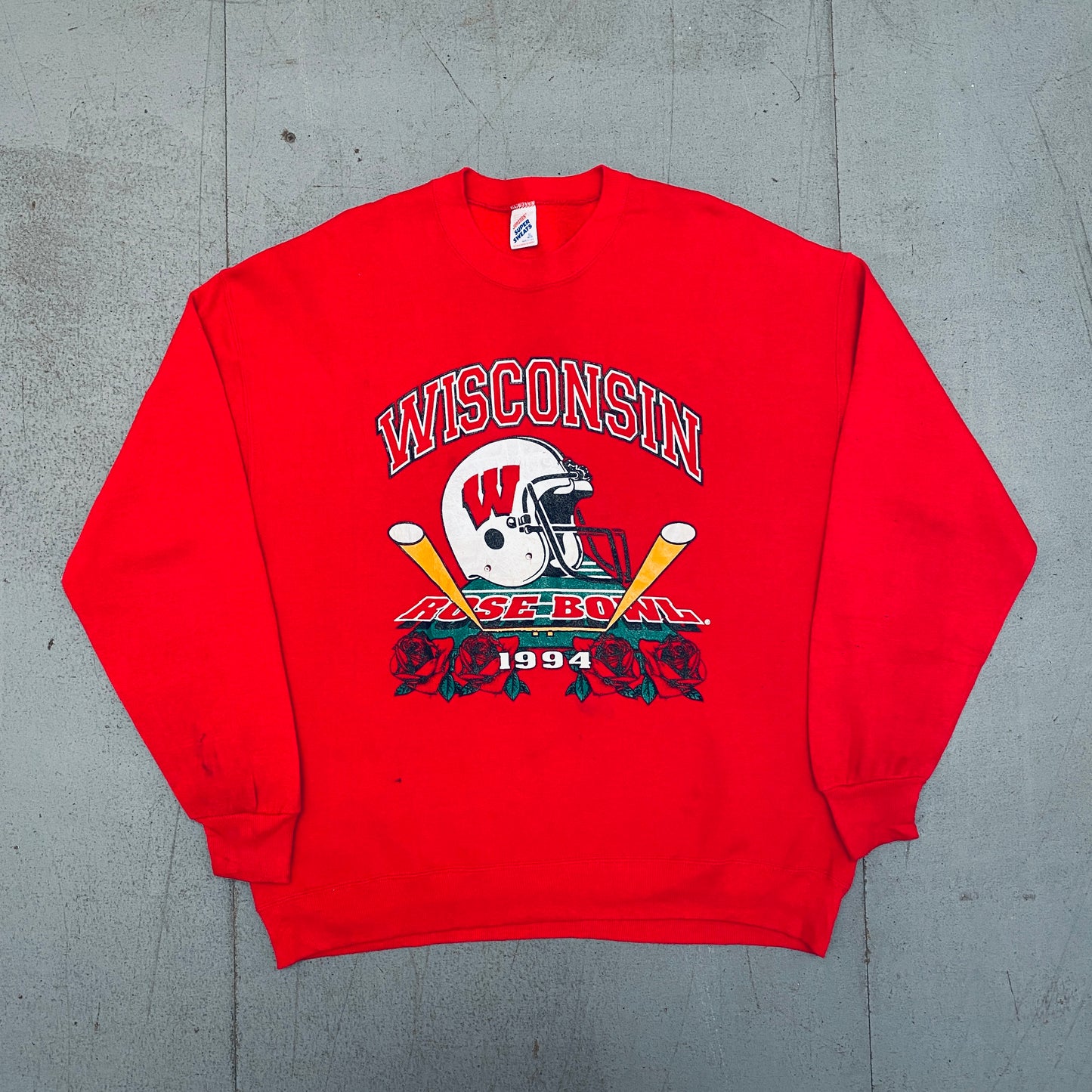 Wisconsin Badgers: 1994 Rose Bowl Graphic Spellout Sweat (L)