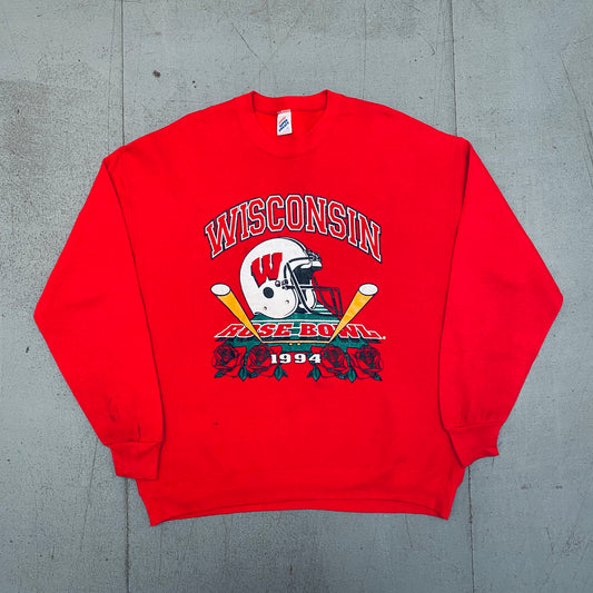 Wisconsin Badgers: 1994 Rose Bowl Graphic Spellout Sweat (L)