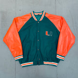 Miami Hurricanes: 2000's Reverse Spellout Varsity Jacket (XXL)