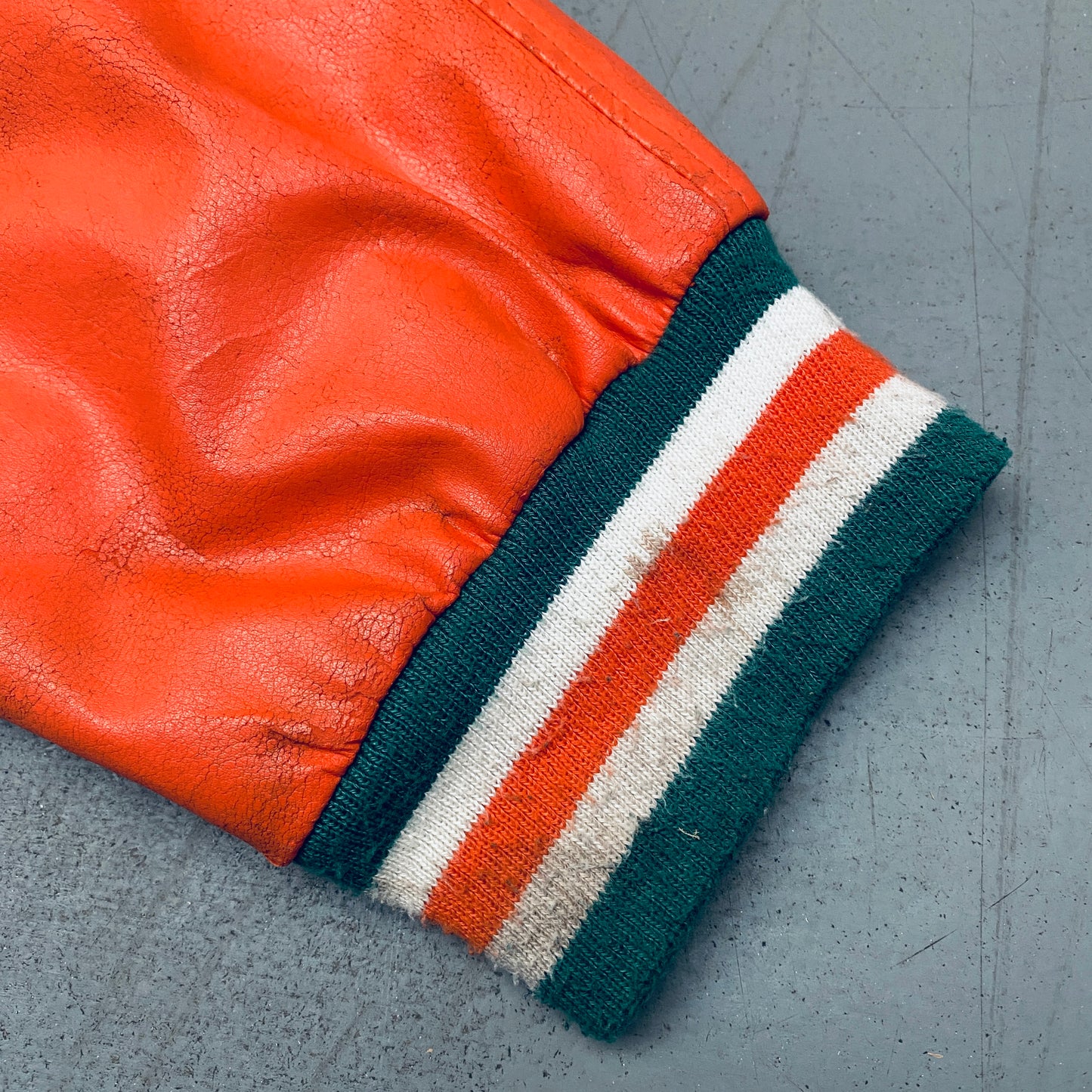 Miami Hurricanes: 2000's Reverse Spellout Varsity Jacket (XXL)