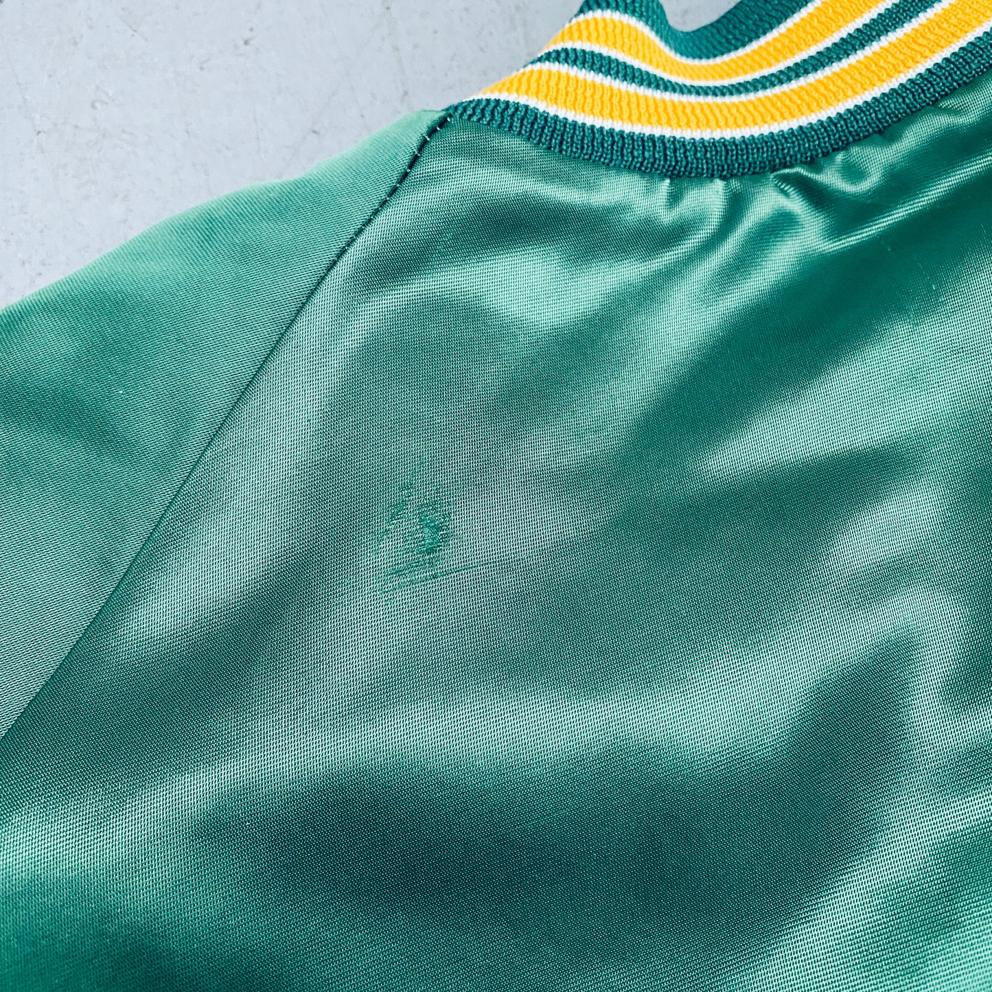 Green Bay Packers: 1990's Chalk Line Satin Bomber Jacket (L)