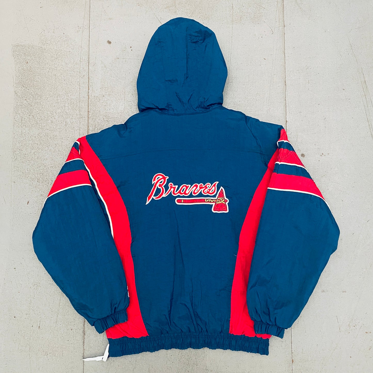 Atlanta Braves: 1990's 1/4 Zip Starter Breakaway Jacket (S/M)