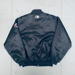 San Francisco Giants: 1990's Satin Stitched Script Spellout Diamond Collection Starter Bomber Jacket (S)