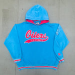 Houston Oilers: 1990's Stitched Script Spellout Starter Hoodie (XL)