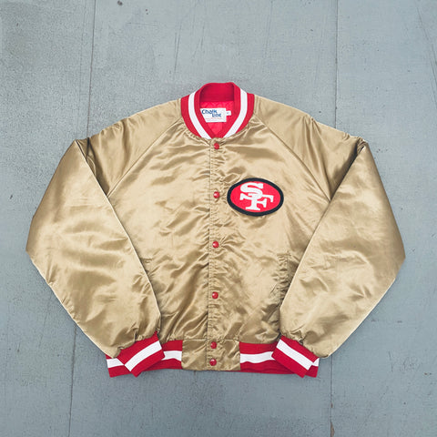 San Francisco 49ers: 1980's Chalk Line Satin Reverse Stitched