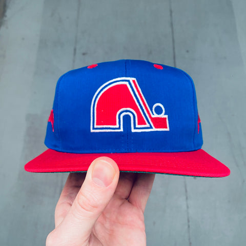 Quebec Nordiques: 1990's Embroidered Snapback - Deadstock BNWT