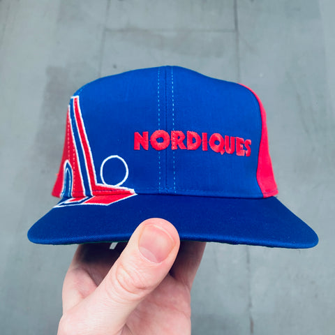 Quebec Nordiques: 1990's Embroidered Snapback - Dedstock BNWT