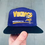 Minnesota Vikings: 1990's Embroidered Spellout Snapback - Deadstock BNWT