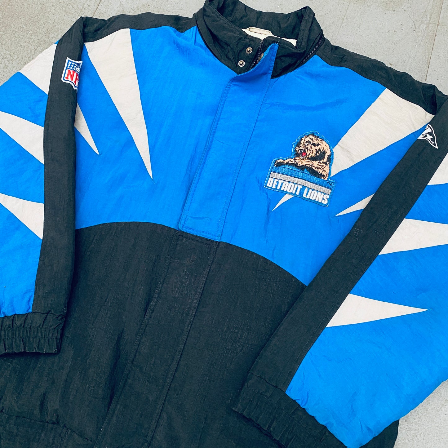 Detroit Lions: 1990's Apex One Sharktooth Fullzip Proline Jacket (L)