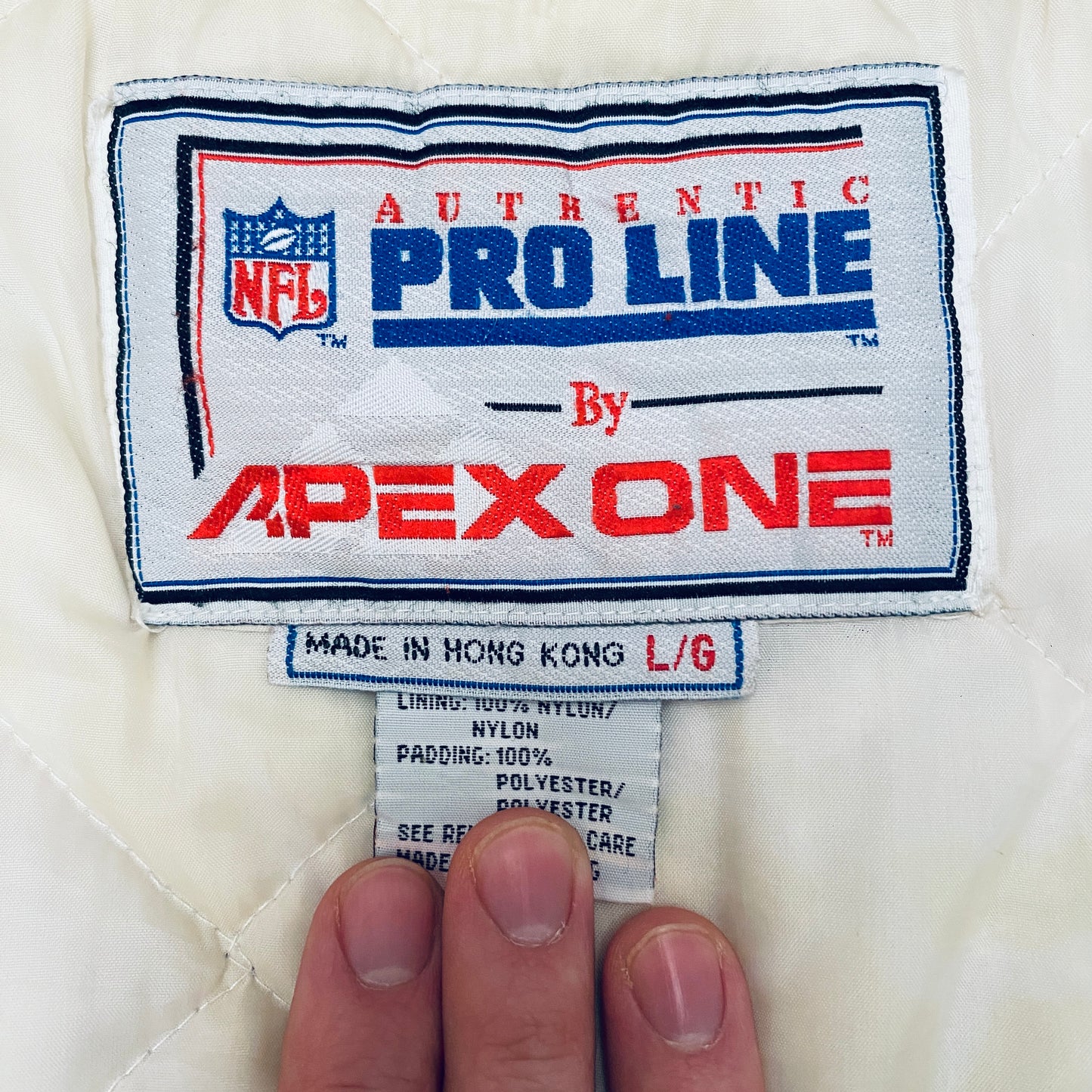 Detroit Lions: 1990's Apex One Sharktooth Fullzip Proline Jacket (L)